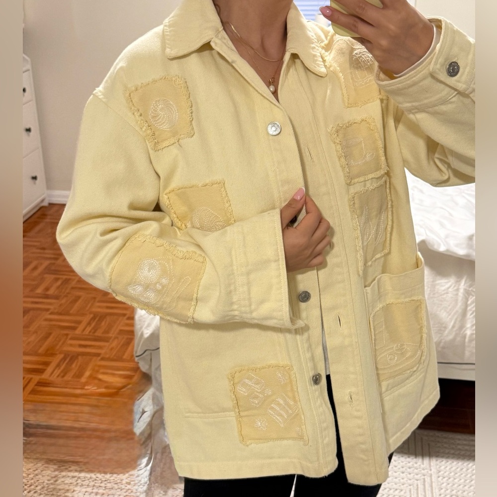 Zara Butter Patchwork Overshirt Jacket - image 1